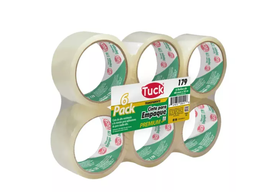 [PAQ6-231210] Paquete C/6 Cinta Adhesiva Tuk 179 Transparente 48mm x 50m