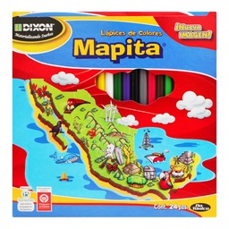 [7501147444212] Caja De Colores Dixon Mapita 442 C/24 Largos