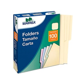 [PC0001] Paquete C/100 Folder Carta Manila Mapasa
